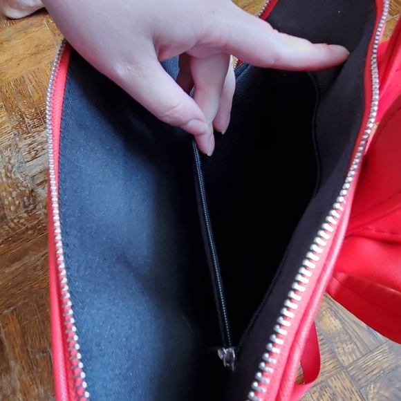 Red pleather Mickey Mouse Disney Backpack - Picture 5 of 6